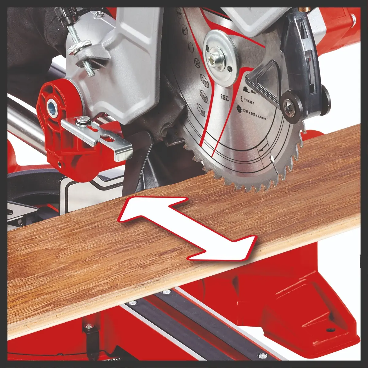 Sierra Ingleteadora Telescópica Einhell TC-SM 216 1600w 5000rpm Guia Laser 2hp - Imagen 7