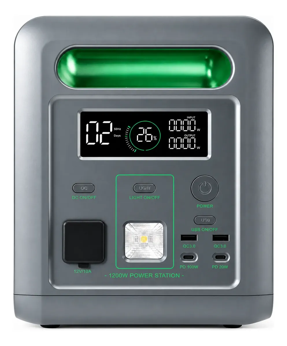 Generador-electrico Energia-solar 1200w Portátil Ewtto Bater