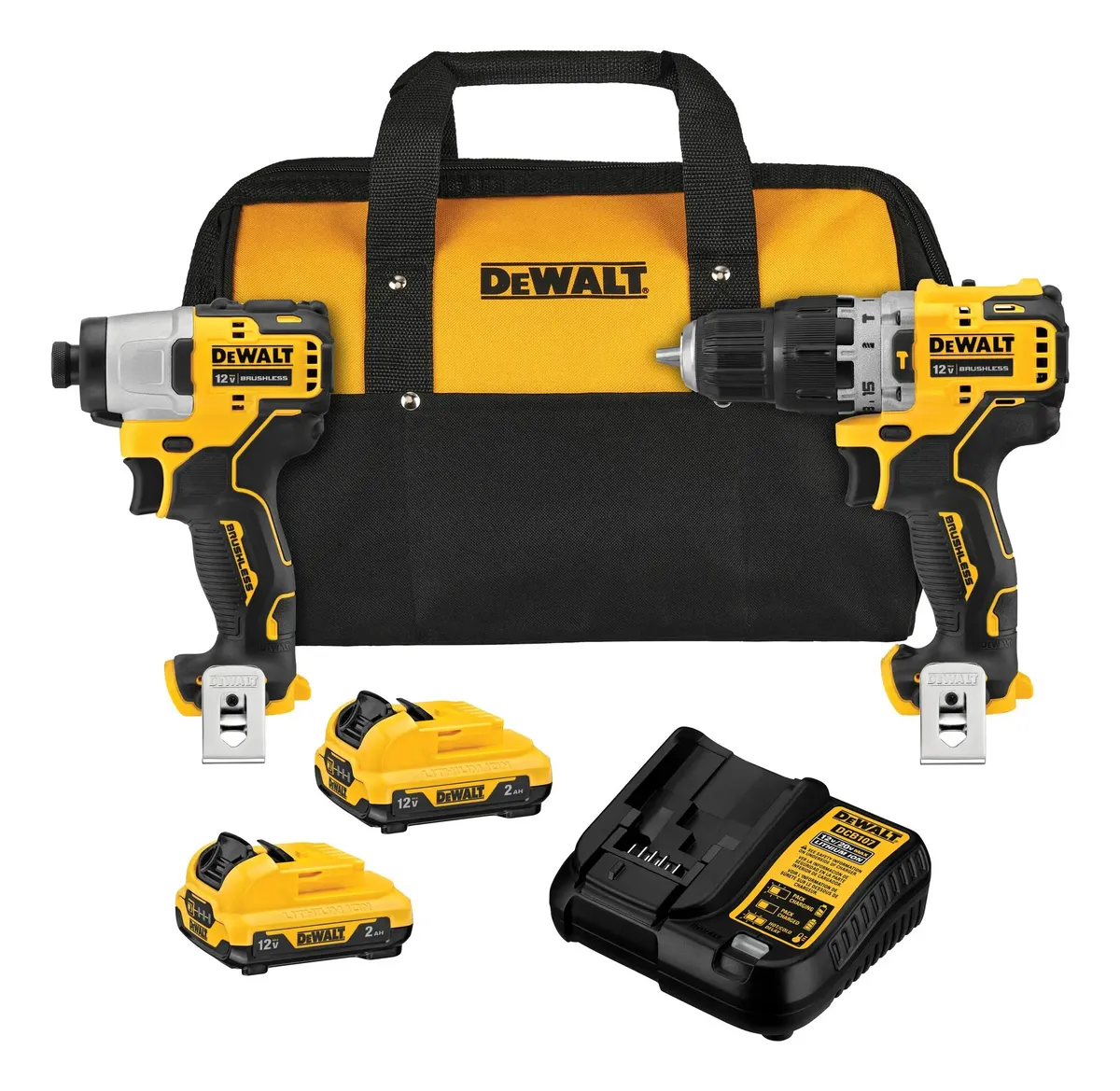 Kit Taladro Percutor + Atornillador 12v Dewalt Dck225f2-b2