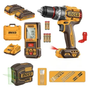 Taladro Per Bl +2 Bat Y Carg +medidor Y Nivel Laser 20v/86nm