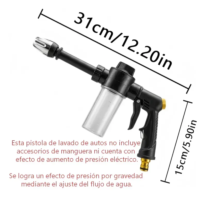 Hidrolavadora Portatil Inalambrica Pistola Para Lavar Carros - Imagen 6