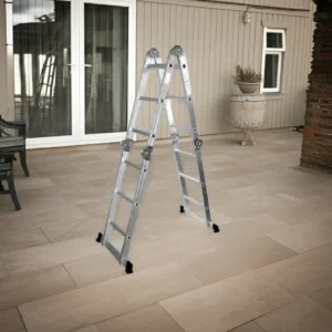 Escalera de aluminio multipropósito iGPro IGEP37-12 plateado