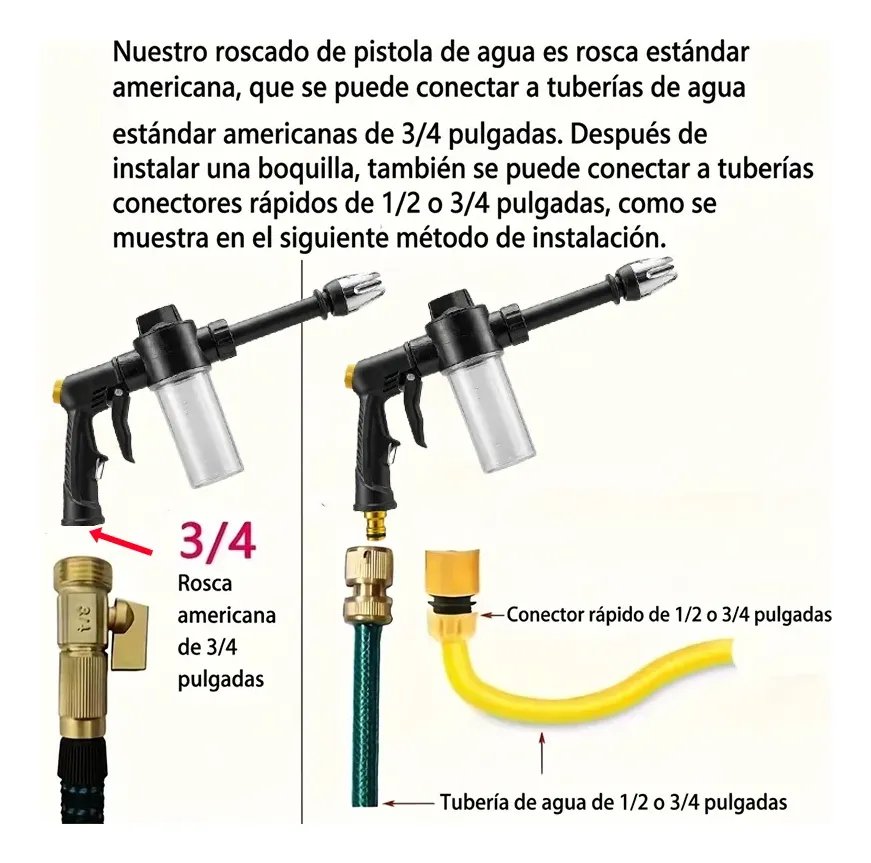 Hidrolavadora Portatil Inalambrica Pistola Para Lavar Carros - Imagen 8