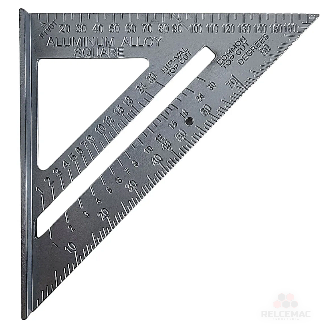 Escuadra Rápida de Carpintería Profesional de 18 cm - Aleación de Aluminio de Alta Precisión