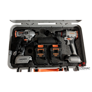 Combo Inalámbrico Osmao 98V: Taladro Mandril + Llave de Impacto 1/2" con 2 Baterías y Maletín